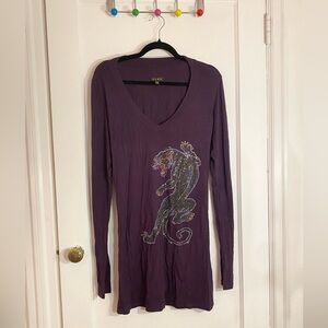Vintage panther long sleeve top / dress